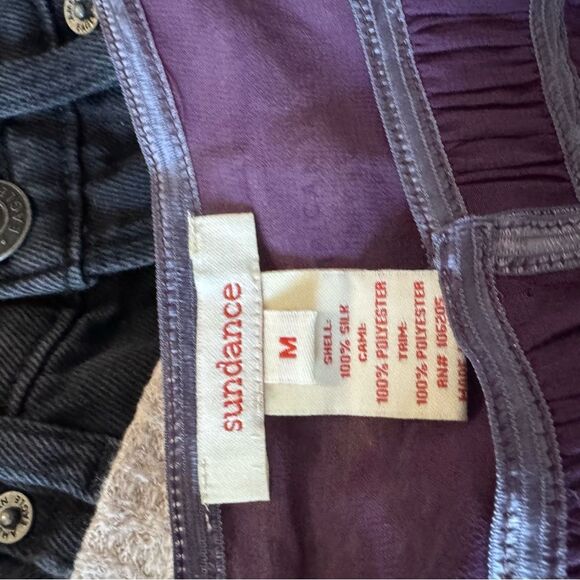 Sundance Purple Sheer Long Sleeve Layered Blouse - Picture 5 of 5